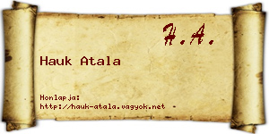 Hauk Atala névjegykártya